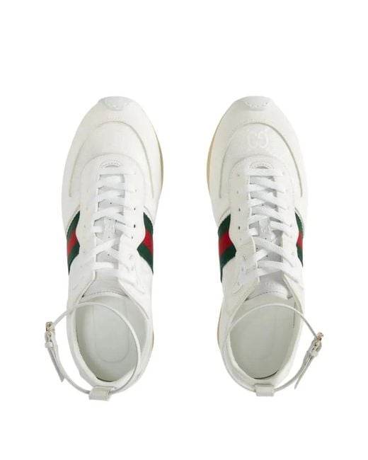 Gucci White Leather Sneakers