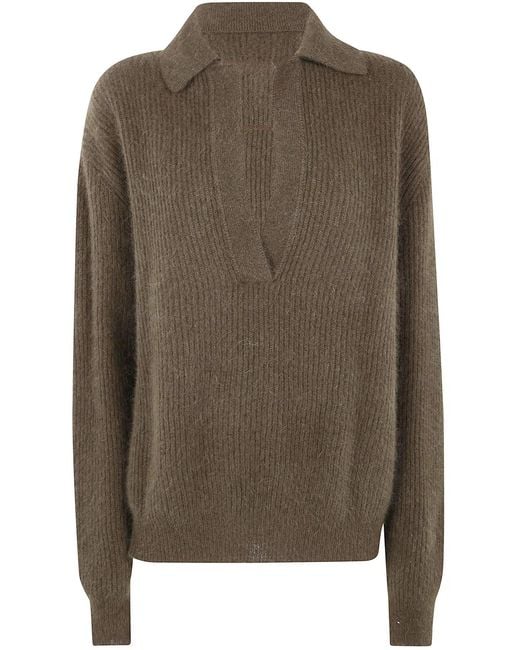 Uma Wang Brown "Polo" Polo Shirt