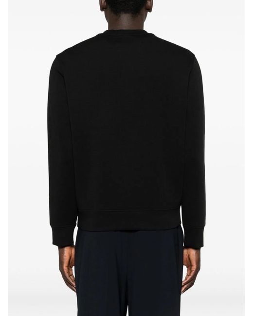 Emporio Armani Black Logo Cotton Sweatshirt for men