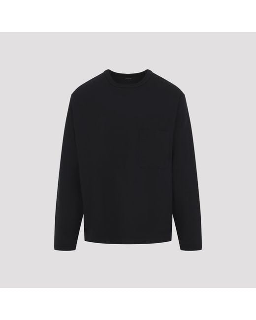 Lemaire Black Long Sleeve Boxy T-Shirt for men