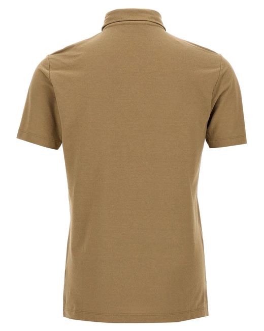 Zanone Natural 'Ice Cotton' Polo Shirt for men