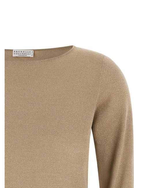 Brunello Cucinelli Natural 'Sparkling' Sweater