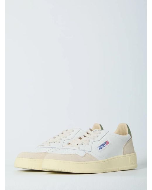 Autry White Medalist Low Sneakers for men