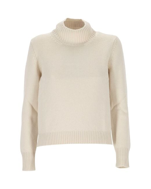 Gran Sasso White Turtleneck Long-Sleeved Jumper