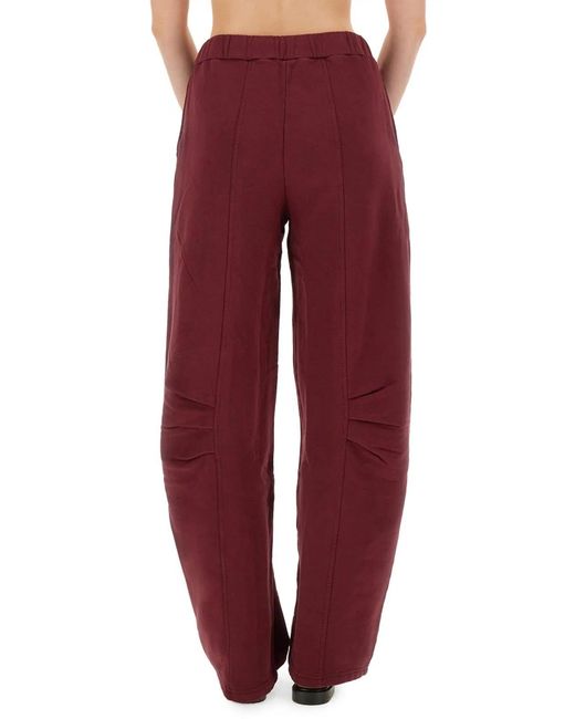 ROTATE BIRGER CHRISTENSEN Red Sports Pants Terry Back