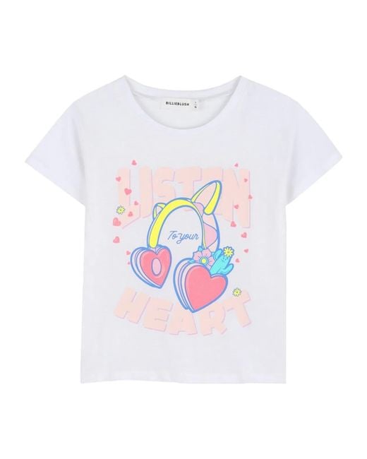 Billieblush White T-Shirt Con Stampa