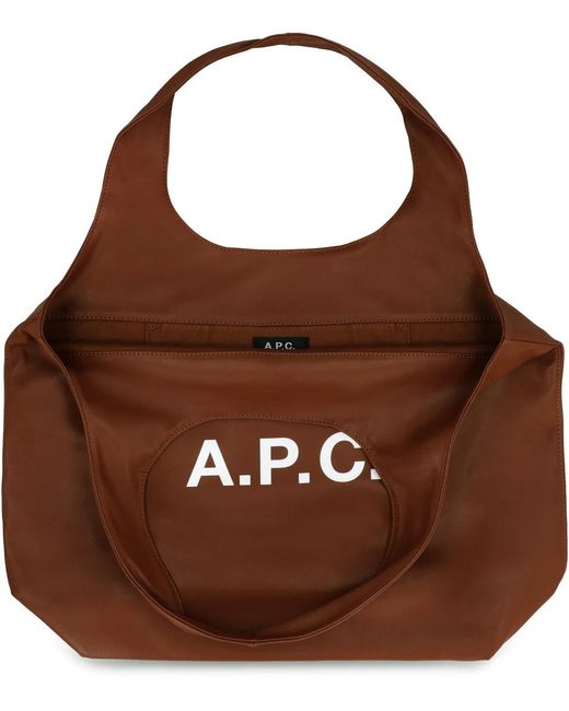 A.P.C. Brown Ninon Tote Bag