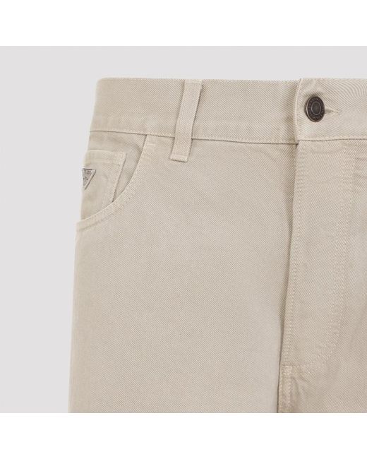 Prada Natural Sand Loose-Fit Denim Jeans for men