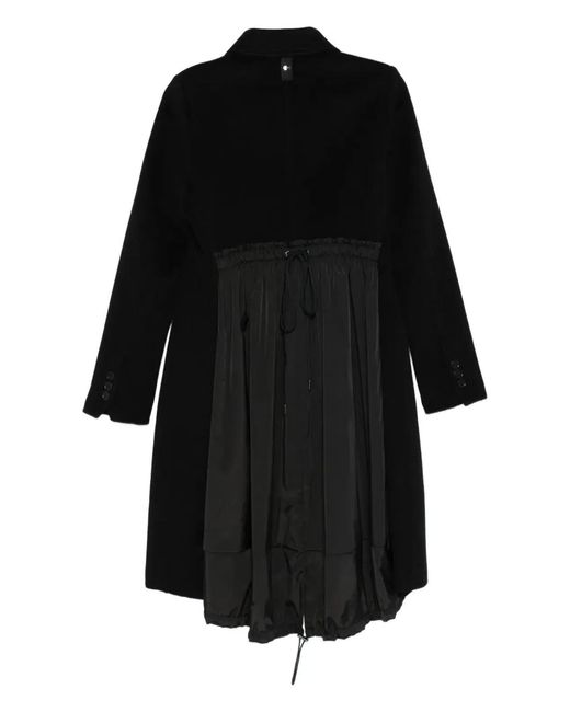 High Black Single-Breasted Coat