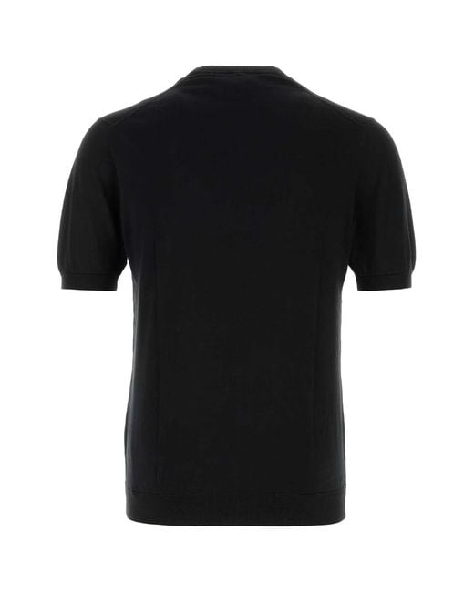 Fedeli Black Girocollo Mc for men