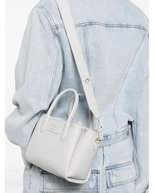 Emporio Armani White Small Shopping Bag