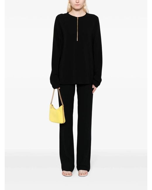 Stella McCartney Black Iconic Zip Detailed Top