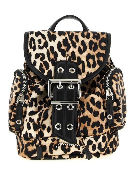 Ganni Black Animalier 'Bucky' Backpack