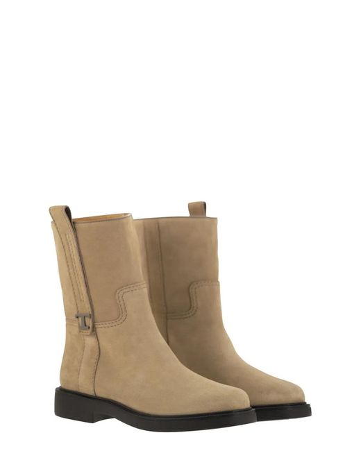 Tod's Brown Suede Ankle Boot