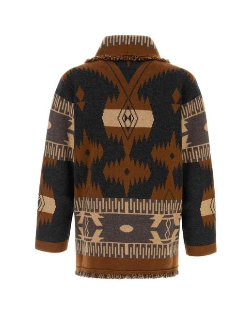 Alanui Multicolor Embroidered Icon Cashmere Cardigan For for men