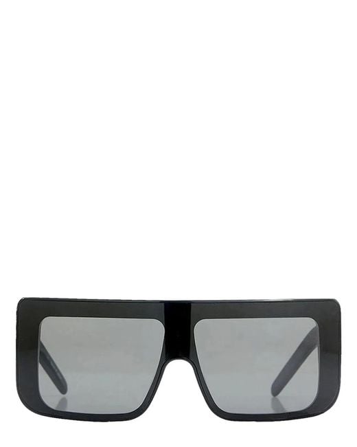 Rick Owens Gray Documenta Rectangular Sunglasses for men