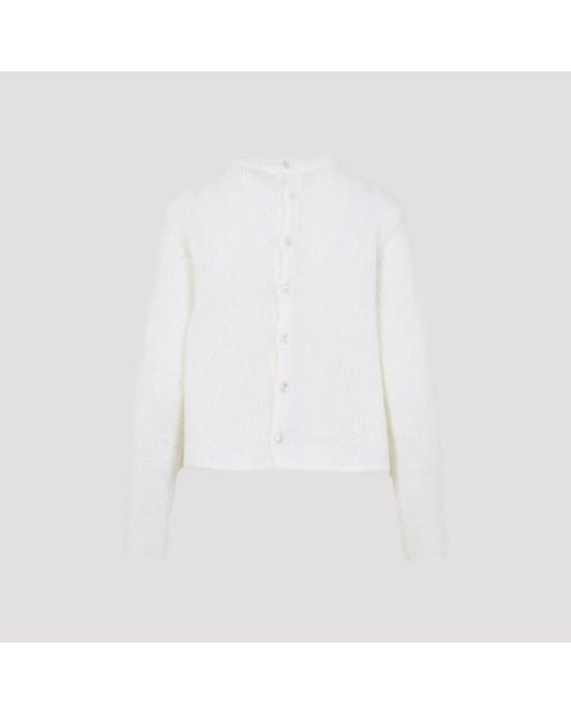 Loewe White Mohair Cardigan
