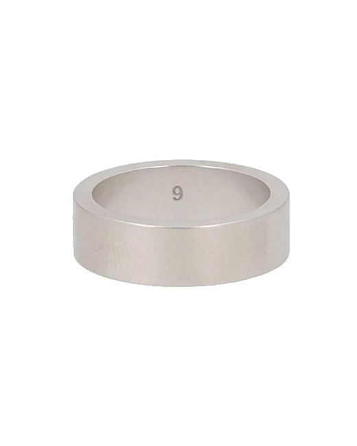 Maison Margiela White Brass Ring for men