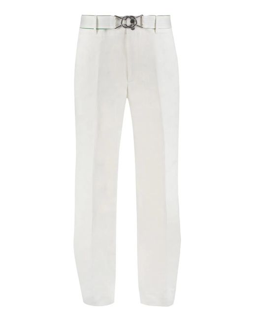 Bottega Veneta White Cotton Trousers for men