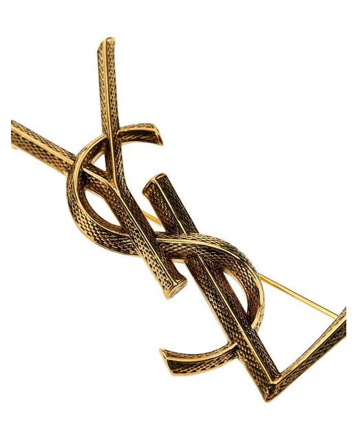 Saint Laurent Metallic 'Opyum' Brooch