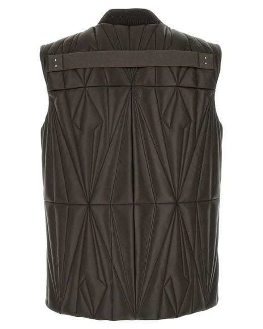 Rick Owens Black Moncler + 'Geocamo Flight' Vest for men
