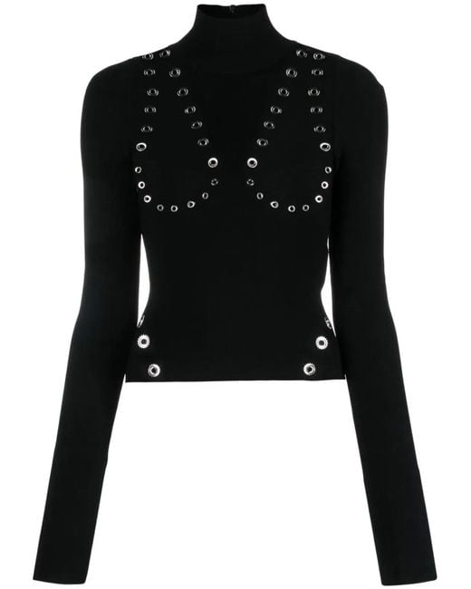 Off-White c/o Virgil Abloh Black High Neck Viscose Sweater