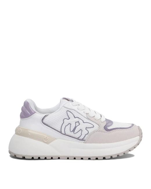 Pinko White Lace Up Sneakers