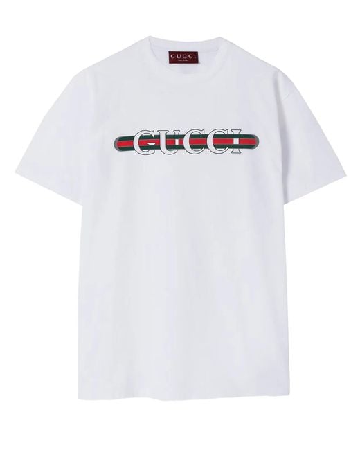 Gucci White T-Shirt With Print for men