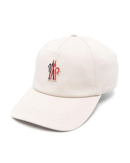 Moncler Natural Baseball Hat With Logo for men