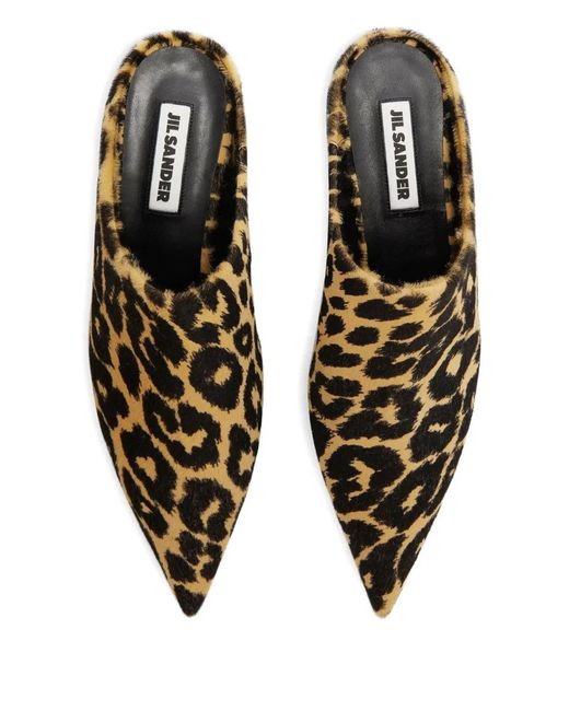Jil Sander Brown Pointed "Mule"