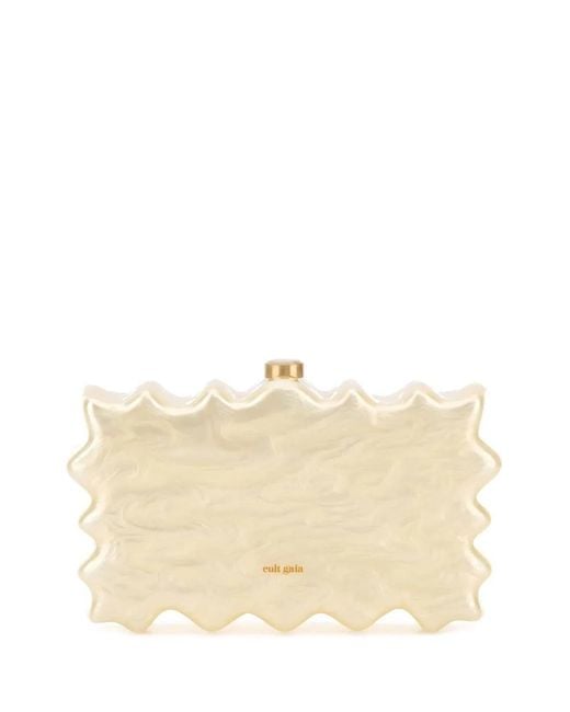 Cult Gaia Natural Ivory Acrylic Paloma Clutch