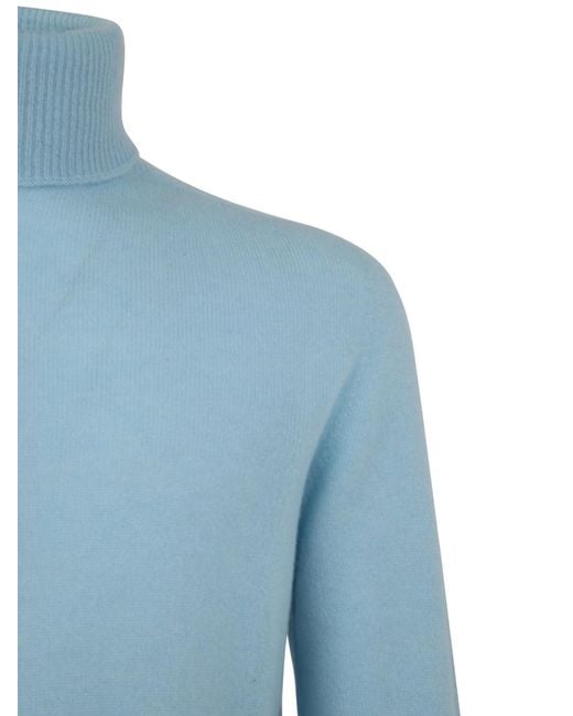 MD75 Blue Cashmere Turtle Neck Sweater