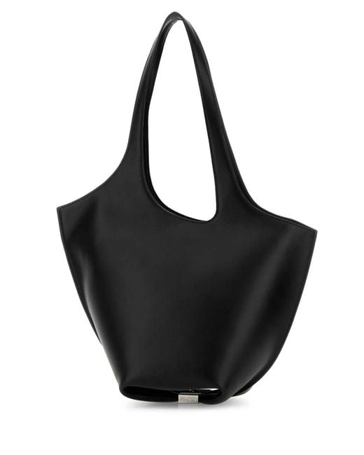 The Attico Black La Scoop Medium Shoulder Bag
