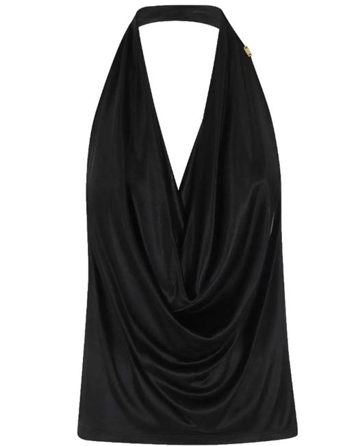 Elisabetta Franchi Black Stretch Fabric Tee Shirt