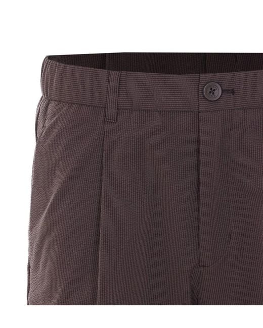 Herno Gray Dark Polyester Bermuda for men