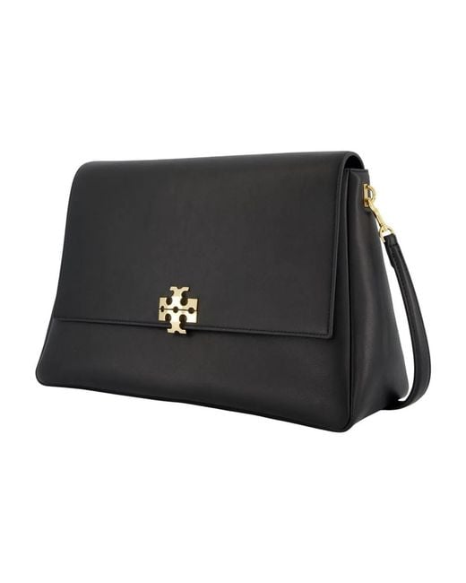 Tory Burch Black Charlie Large Leather Shoulder Bag