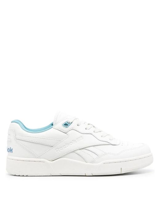 Reebok White Bb4000 Leather Sneakers for men