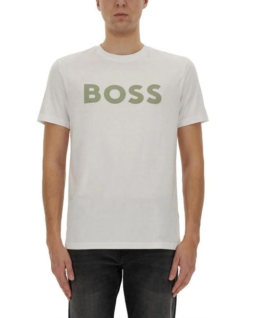 Boss Gray Tshirt Thinking 1 for men