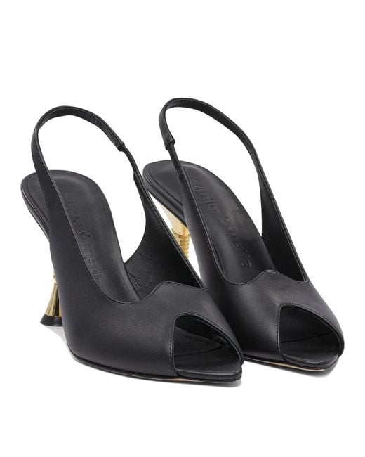 STUDIO AMELIA Black Leather Heeled Shoes