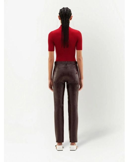 Courreges Red Courregès Cotton Blend Knit Top