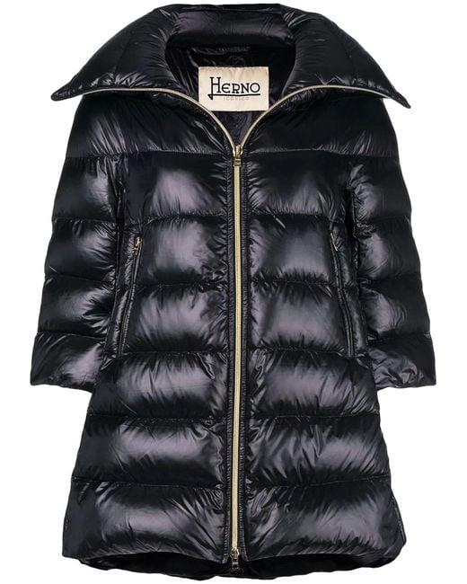 Herno Black Cleofe Midi Down Jacket