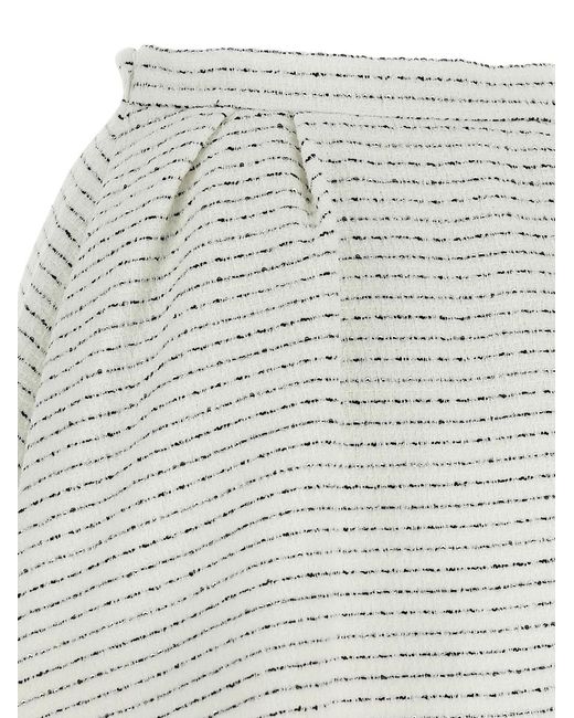 Alessandra Rich White Tweed Skirt