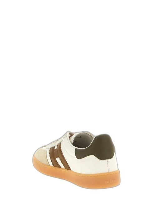 Hogan White Multicolour Calfskin Sneakers for men
