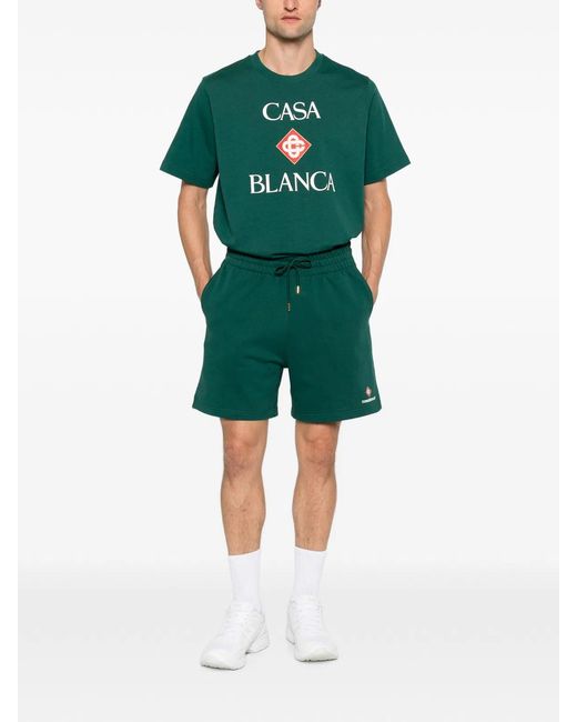 Casablanca Green Logo-Print T-Shirt for men