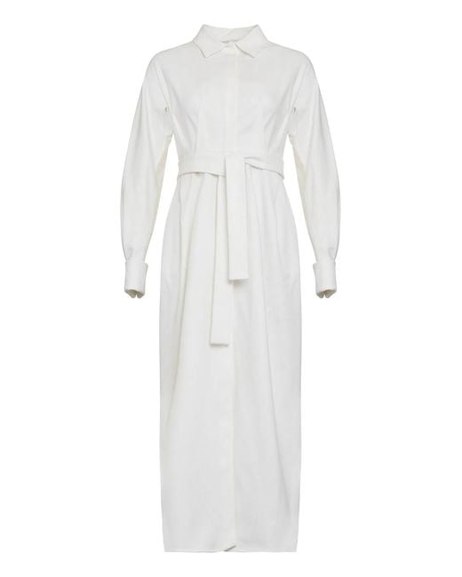 Max Mara White Arezzo Cotton Shirtdress