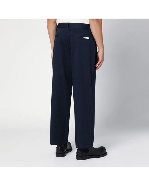 New Amsterdam Surf Association Blue Cotton Blend Trousers for men