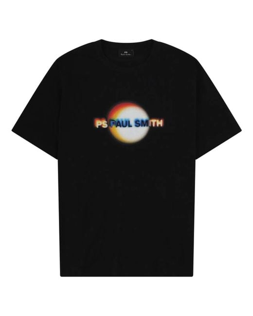 Paul Smith Black T-Shirt "Eclipse" for men