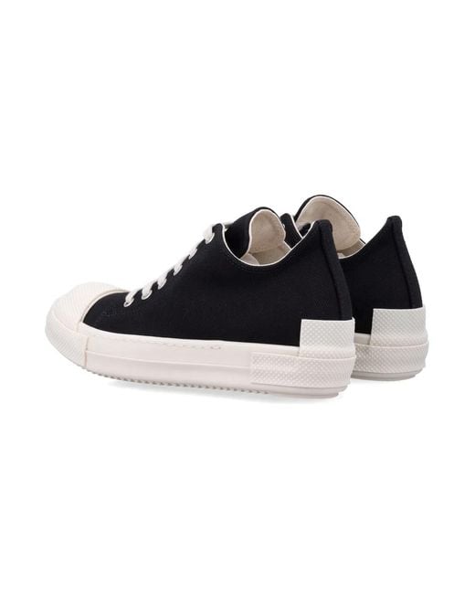 Rick Owens Black Low Sneak New Rubber Tape