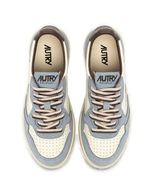Autry White Medalist Low-Top Leather Sneakers With Retro Eighties Tennis-Style Design
