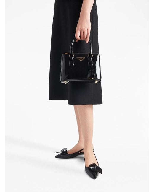 Prada Black Mini Patent Leather Gallery Bag